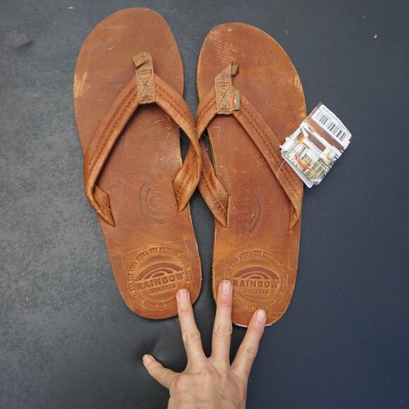 NWT Rainbow sandals for men in Tahitian Tan color Size XXXL (13.5-15) main image 6